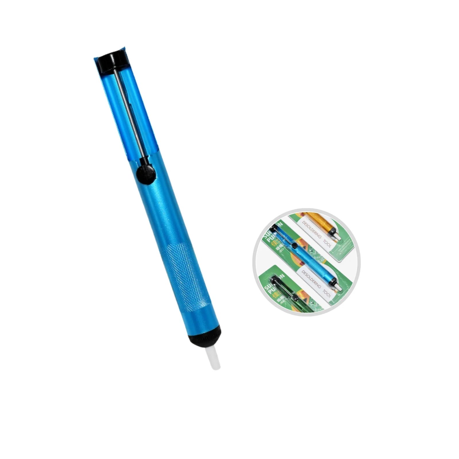 Buy Metallic Desoldering Pump Soldering Sucker Suction Pump – Blue online at best price and delivery in islamabad rawalpindi lahore peshawar faisalabad karachi hyderabad quetta wah taxila multan sialkot mardan Pakistan