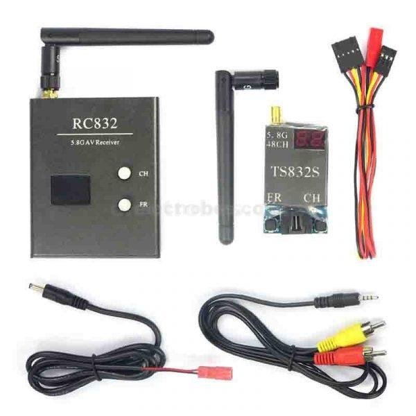 5.8G-40CH-TS832-RC832-Wireless-600mW-6km-AV-FPV-DJI-Video-Transmitter-Receiver