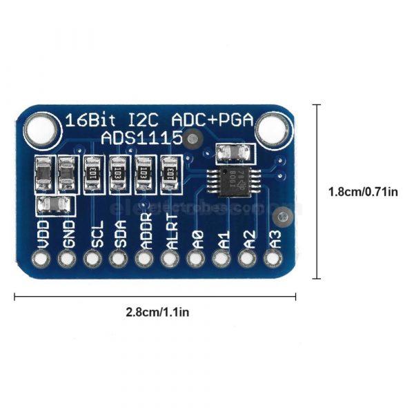 ADS1115 Analog to Digital Converter ADC 4 channel with Pro Gain Amplifier - Image 3