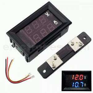 2in1 DC 0-100V 50A 100A 50A Voltmeter Ammeter With DC 75mV Ampere Shunt Dual 0.28" Red Blue Voltage Detector Current Indicator to monitor the UPS. at best price online in islamabad rawalpindi lahore peshawar faisalabad karachi hyderabad quetta wah taxila Pakistan
