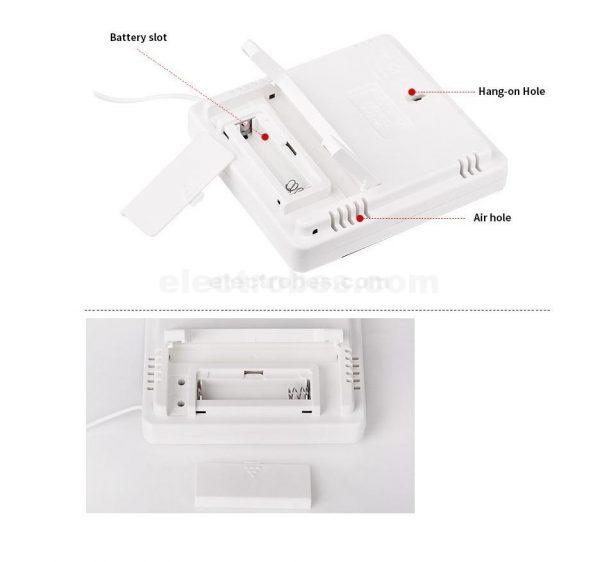 HTC-1 High Accuracy LCD Digital Thermometer Hygrometer with Clock for internal and external use at best price online in islamabad rawalpindi lahore peshawar faisalabad karachi hyderabad quetta wah taxila Pakistan