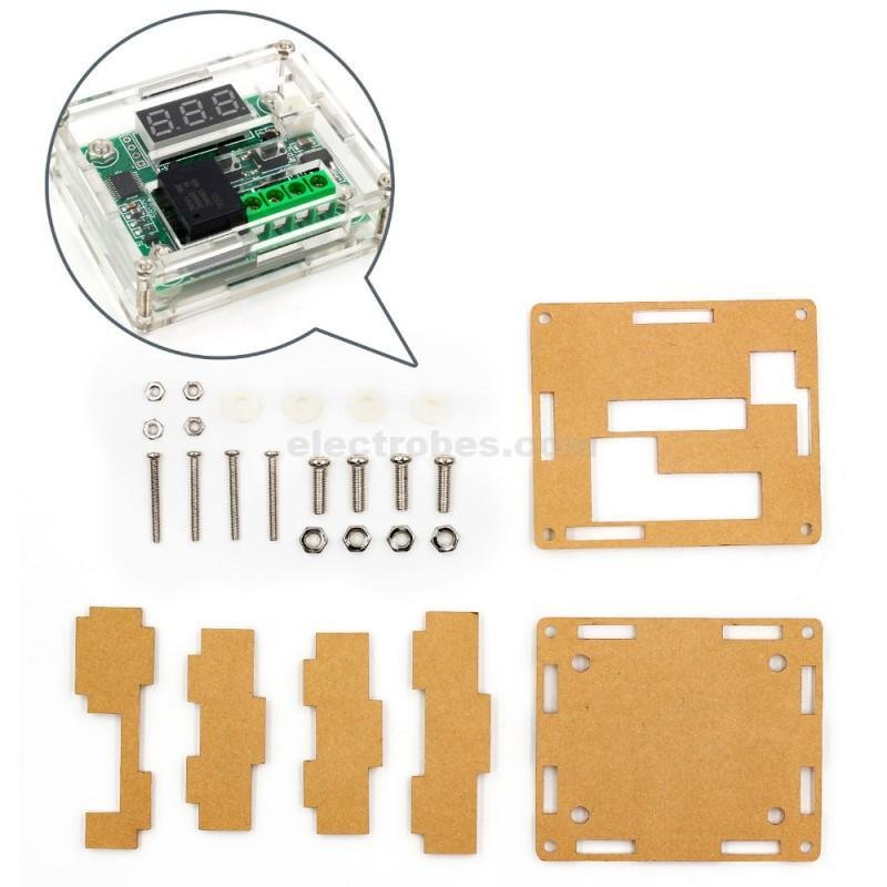 Enclosure Box Transparent Acrylic Case for W1209 Thermostat Controller - Image 3