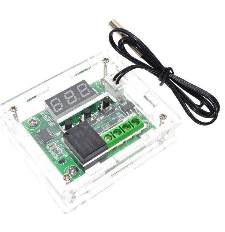 Enclosure Box Transparent Acrylic Case for W1209 Thermostat Controller