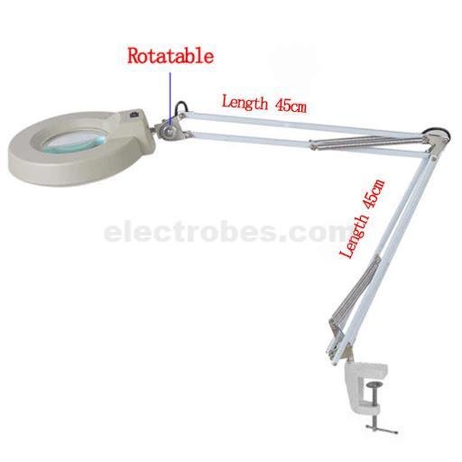 Lt-86A Table Clamping Large CLIP Magnifying Glass Lamp PCB Precision White Optical Glass Lens for Lab and Repairing Magnifier with 5x Zoom index at best price online in islamabad rawalpindi lahore peshawar faisalabad karachi hyderabad quetta wah taxila Pakistan
