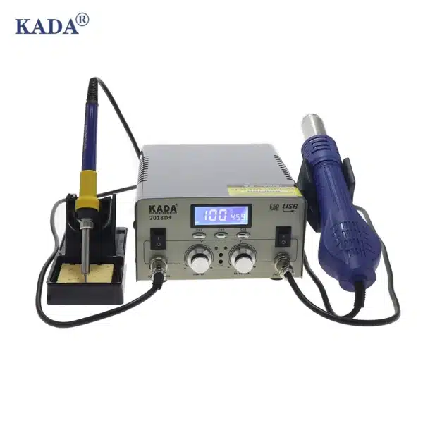 KADA 2018D+ 2in1 Hot Air Soldering Iron Station with soldering iron soldering iron stand digital display adjustable temperature heat gun at best price online in islamabad rawalpindi lahore peshawar faisalabad karachi hyderabad quetta wah taxila Pakistan