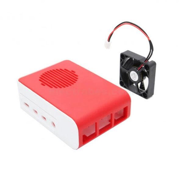 Raspberry Pi 4 Case, Raspberry Pi 4 Fan ABS Case With Cooling Fan - Red and White colour at best price online in islamabad rawalpindi lahore peshawar faisalabad karachi hyderabad quetta wah taxila Pakistan