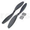 1245 Propeller Pair CW/CCW 12 inch 12x4.5 For RC Drone FPV Multi Rotor - Black color propellers at best price online in islamabad rawalpindi lahore peshawar faisalabad karachi hyderabad quetta wah taxila Pakistan