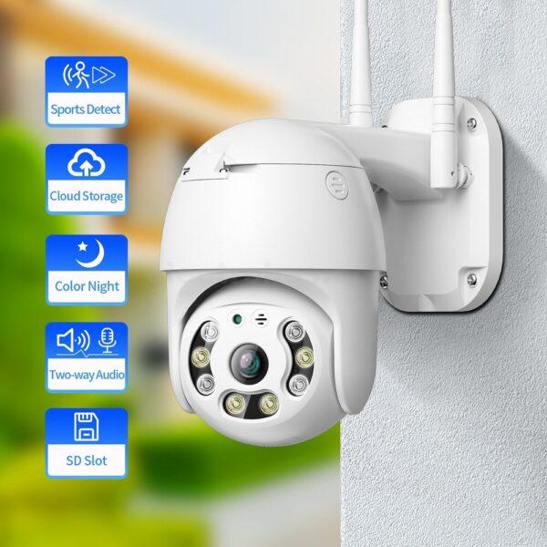 Outdoor IP Wifi Camera 2mp HD 1080p Wireless V380 WaterProof CCTV - 2mp HD IP IP66 Camera with Motion Detection, Colored Night Vision at best price online in islamabad rawalpindi lahore peshawar faisalabad karachi hyderabad quetta wah taxila Pakistan