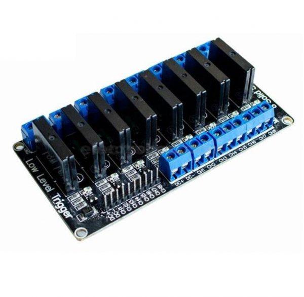 Solid State Relay Module 8 Channel DC 5V 2A SSR Module with Fuse Low Level Trigger 5v at best price online in islamabad rawalpindi lahore peshawar faisalabad karachi hyderabad quetta wah taxila Pakistan