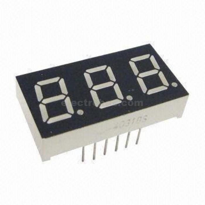 3 Digit 7 Seven Segment Display Common Anode BCD