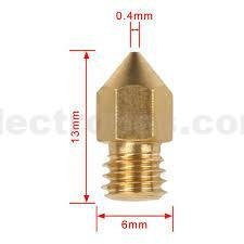 0.4mm Mk8 nozzle throat for 3d printer creality ender 3 extruder nozzle in Pakistan