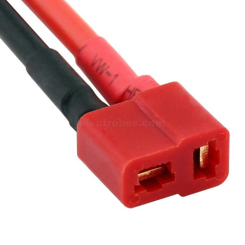 Deans T-Plug Battery Extension Female Cable Adapter 10cm Awg14 Connecting Wire - Image 3