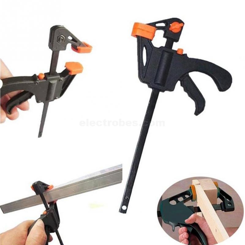 HS Tools Quick Grip 4-Inch Ratchet Bar Clamp Clip Kit Spreader Gadget Tool DIY Hand Woodworking F Clamp - Image 4