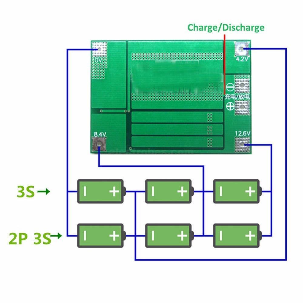 3S 40A 12.6V Cell 18650 Li-ion Lithium Battery Charging BMS Board Balanced Charging Module - Image 5