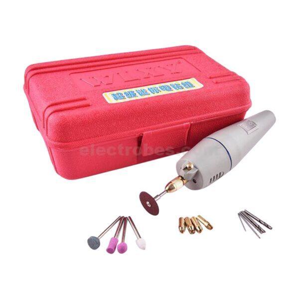 Mini Drill Machine Electric PCB Drill Machine Set With Adapter and drill bits for wood work, PCB Electric Drill Grinder Machine Kit at best price online in islamabad rawalpindi lahore peshawar faisalabad karachi hyderabad quetta wah taxila Pakistan