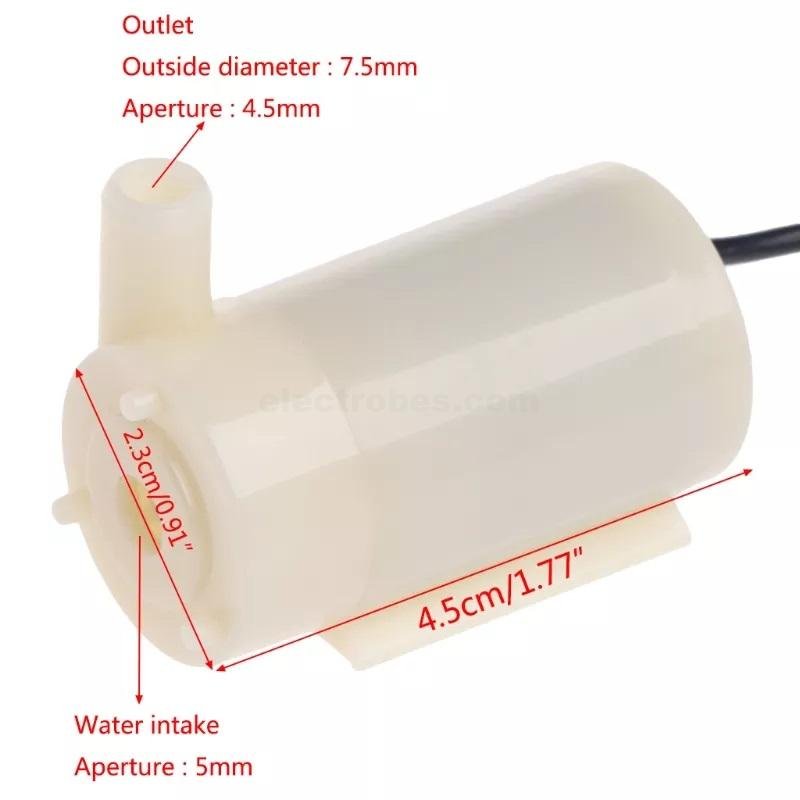 Mini Submersible DC Water Pump 3-5V DC - Image 4