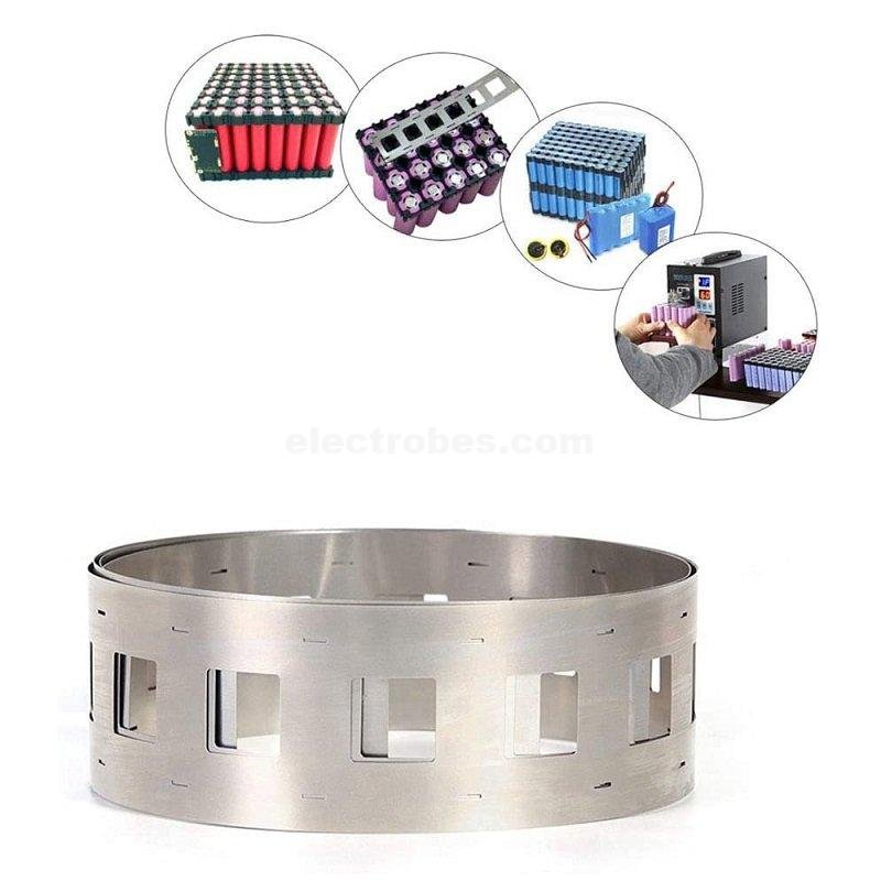 1 meter Dual Row Nickel Strip Sheet Steel Plated Belt Spot Welding for 18650 Li-ion Battery