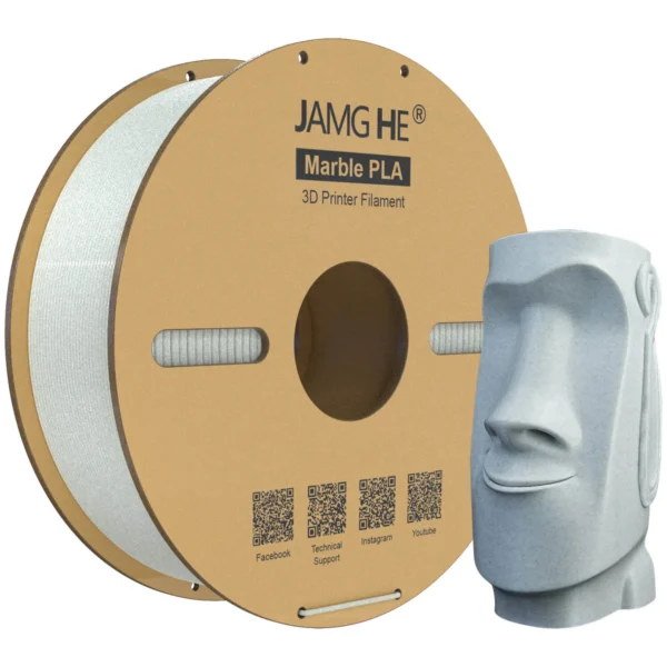 Jamg he marble pla 3d printer filament in marble colour 1.75 mm diameter for FDM 3d printer at best price online in islamabad rawalpindi lahore peshawar faisalabad karachi hyderabad quetta wah taxila Pakistan