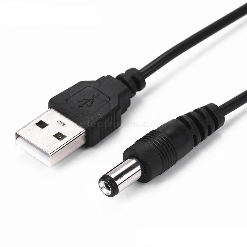 5V USB Charger power Cable to DC 5.5 mm plug / jack USB Power Cable - Image 3