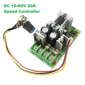 PWM DC Motor Speed Controller Switch DC 20A Current Voltage Regulator 10-60V PWM High Power Drive Module 60A 12V 24V 36V  at best price online in islamabad rawalpindi lahore peshawar faisalabad karachi hyderabad quetta wah taxila Pakistan