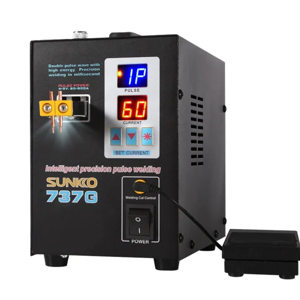 SUNKKO 737G Spot Welder Double Pulse Intelligent °c Precision Welding Machine for 18650, 26700, 32700 Lithium ion Battery Welding 1.5KW Spot Welder machine at best price online in islamabad rawalpindi lahore peshawar faisalabad karachi hyderabad quetta wah taxila Pakistan