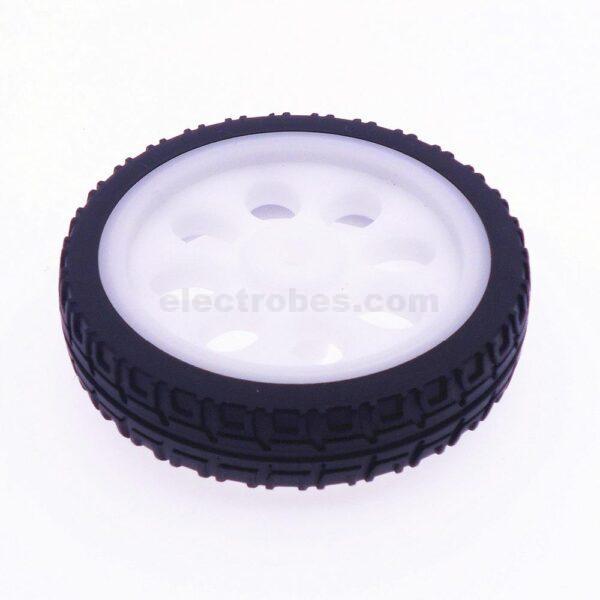 65MM White Rubber Wheel Robot Tires Yellow TT Motor DIY Robot Smart Car Platform 521 - Image 2