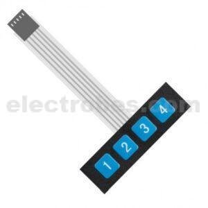 1x4 Matrix 4 Keys Keypad Membrane Switch