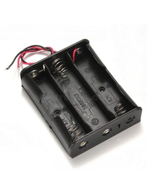 3S 11.1V-12.6V 18650 Three Battery Cell Holder For Rechargeable Li-ion Battery Storage Box with Spring - Image 3
