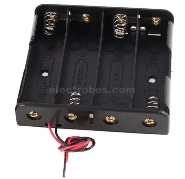 4S 14.2V-16.8V 18650 Battery Cell Holder Four Cells For Rechargeable Li-ion Battery Storage Box 18650 Battery Holder with wire at best price online in islamabad rawalpindi lahore peshawar faisalabad karachi hyderabad quetta wah taxila Pakistan