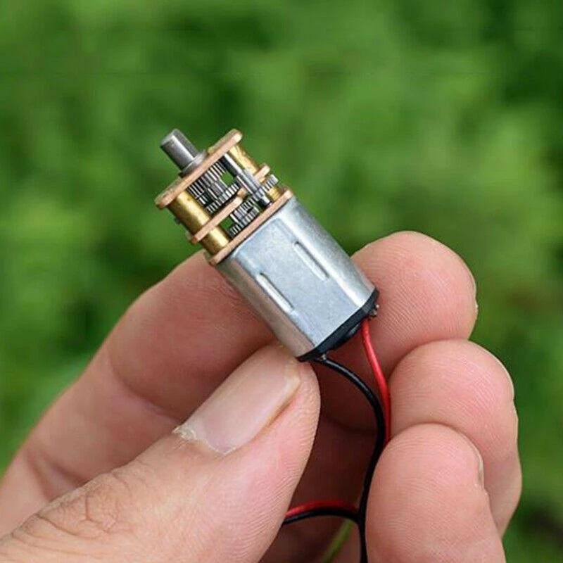 Mini-N20-Full-Metal-Gearbox-gear-Motor-D-shaft-DC-3V-5V-6V-50RPM-Slow-Speed