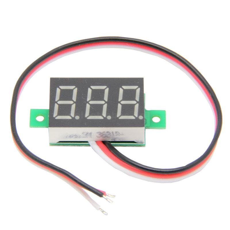 DC 0-100V 3-Wire 0.28" Voltmeter 3-Digit LED Display Panel Volt Meter Voltage Tester - Image 2