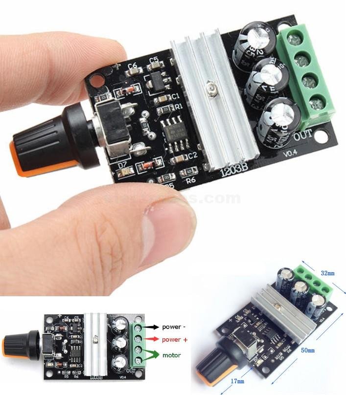 1203b 3a dc motor speed and direction variable module