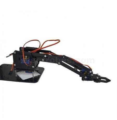 4DOF Assembled Acrylic Machine Mechanical Robot Arm Claw Clamp SG90 Plastic Gear Servo is a Multifunction Robotic Arm Kit, Robot Learning Kit at best price online in islamabad rawalpindi lahore peshawar faisalabad karachi hyderabad quetta wah taxila Pakistan