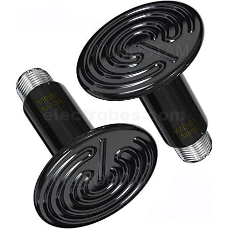 Ceramic Heater Heat Emitter Lamp Infrared Heating Element for Incubator - 100 Watts - Image 2