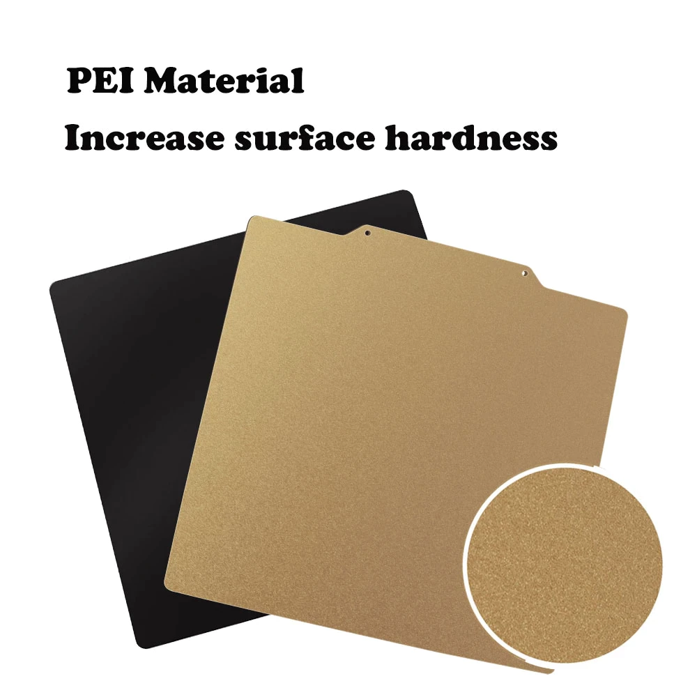 Kingroon PEI Permanent Print Plate – 1-Sided, 180x180x310mm, Magnetic Base, Gold, For Anet A8 & KP3S
