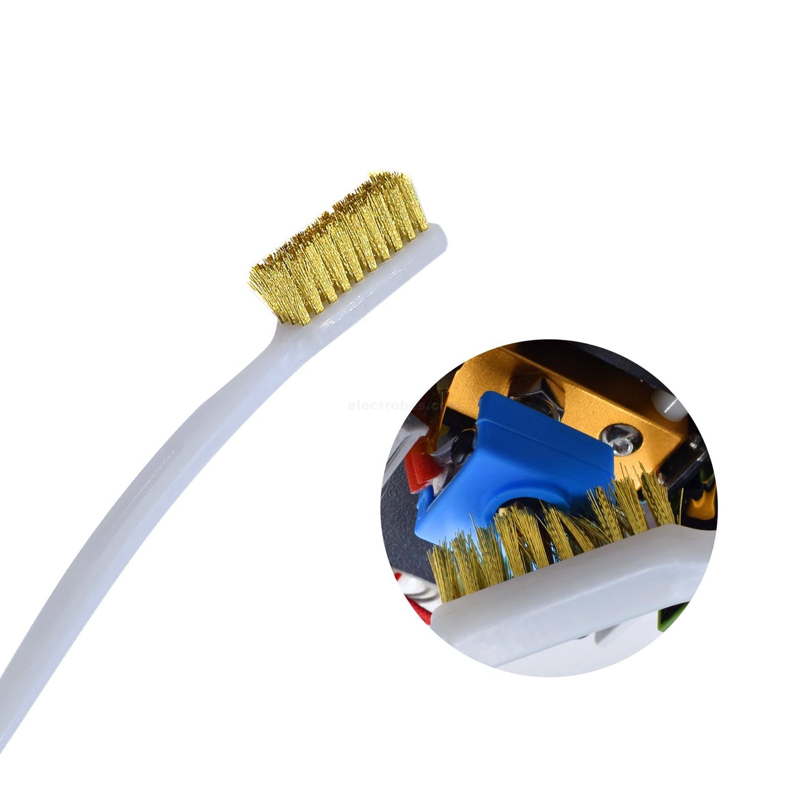 3D Printer Cleaner Tool Copper Wire Toothbrush Copper Brush Handle For Nozzle Block Hotend Cleaning Hot Bed Cleaning Part