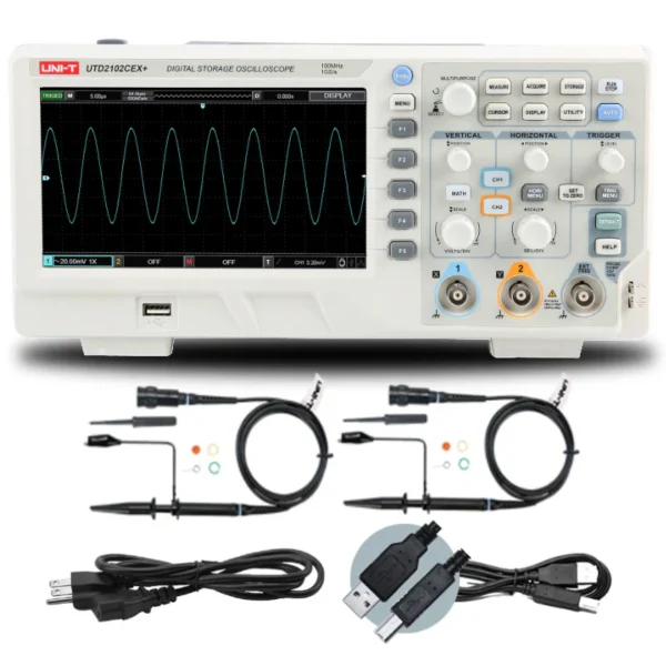 uni-t utd2102CEX+ digital 2 channel 100mhz oscilloscope at best price online in islamabad rawalpindi lahore peshawar faisalabad karachi hyderabad quetta wah taxila Pakistan