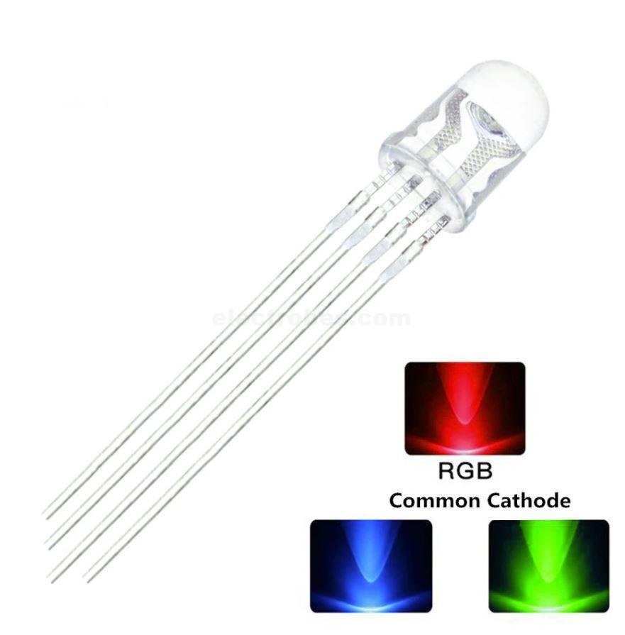 5mm 4 pin tri-color RGB LED Common Cathode