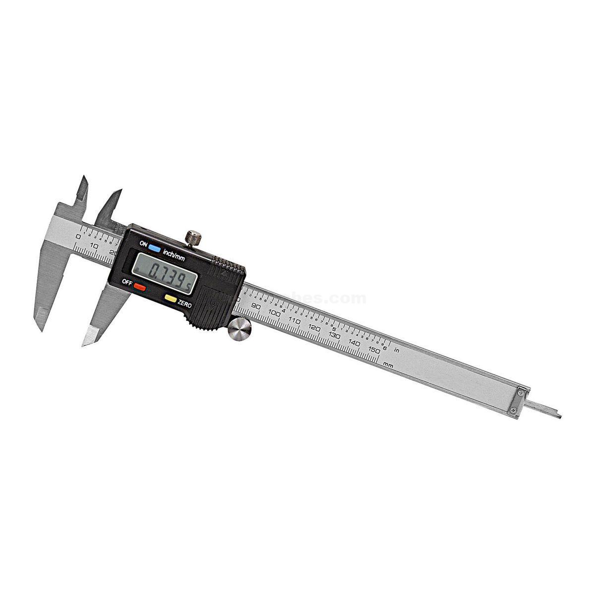 Electronic Vernier Caliper Measuring Tool 0-6 Inch / 150mm - Electronic Stainless Steel Measuring Tool With LCD Screen Digital Caliper