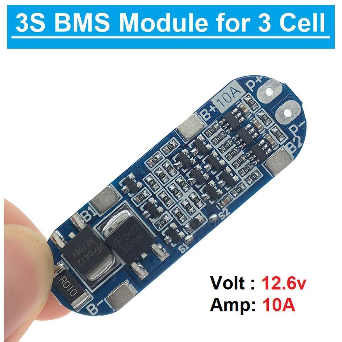 3S 10A 12.6V Cell 18650 Li-ion Lithium Battery Charging BMS PCB Board with Protection Charger Module at best price online in islamabad rawalpindi lahore karachi multan sukkur skardu peshawar taxila wah gujranwala faisalabad hyderabad quetta pakistan
