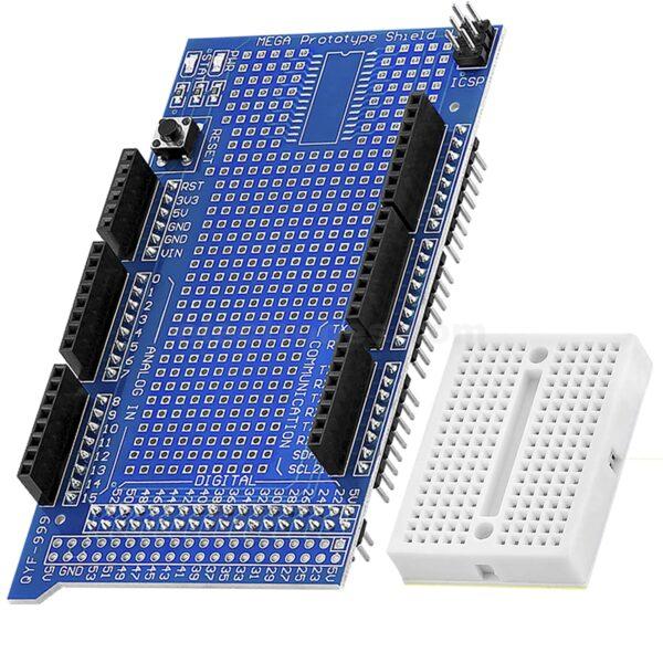 Prototyping Prototype Shield with Mini Breadboard compatible with Arduino MEGA 2560 R3 at best price online in islamabad rawalpindi lahore peshawar faisalabad karachi hyderabad quetta wah taxila Pakistan