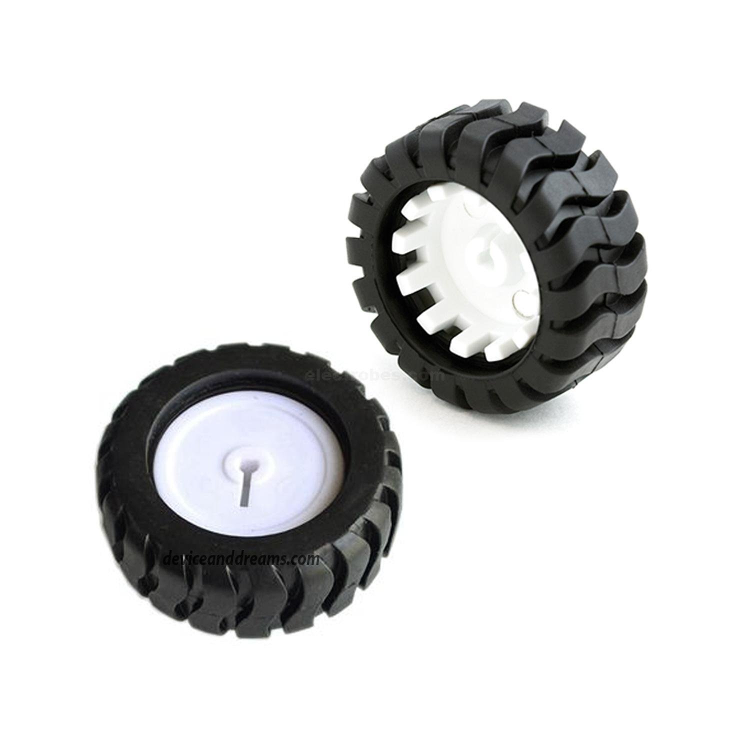 N20 Mini Rubber Toy wheels Tires In DC Motor With Diameter 43MM And Mounting Hole 3MM D-Axis at best price online in islamabad rawalpindi lahore karachi multan sukkur skardu peshawar taxila wah gujranwala faisalabad hyderabad quetta pakistan