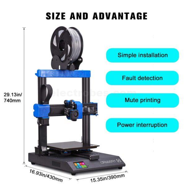 artillery genius pro fdm type 3d printer 220x220x250mm larger bed size with filament runout detector sensor dual extruder fans titan direct drive extruder high quality best build 3d printer in pakistan at best price online in islamabad rawalpindi lahore peshawar faisalabad karachi hyderabad quetta wah taxila Pakistan