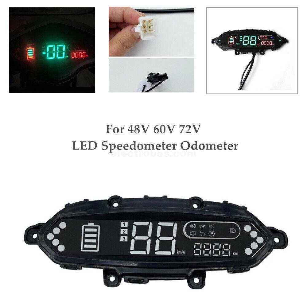 48V-72V Universal Electric Bicycle Scooter Speedometer Odometer LED Dash Display at best price online in islamabad rawalpindi lahore karachi multan sukkur skardu peshawar taxila wah gujranwala faisalabad hyderabad quetta Pakistan