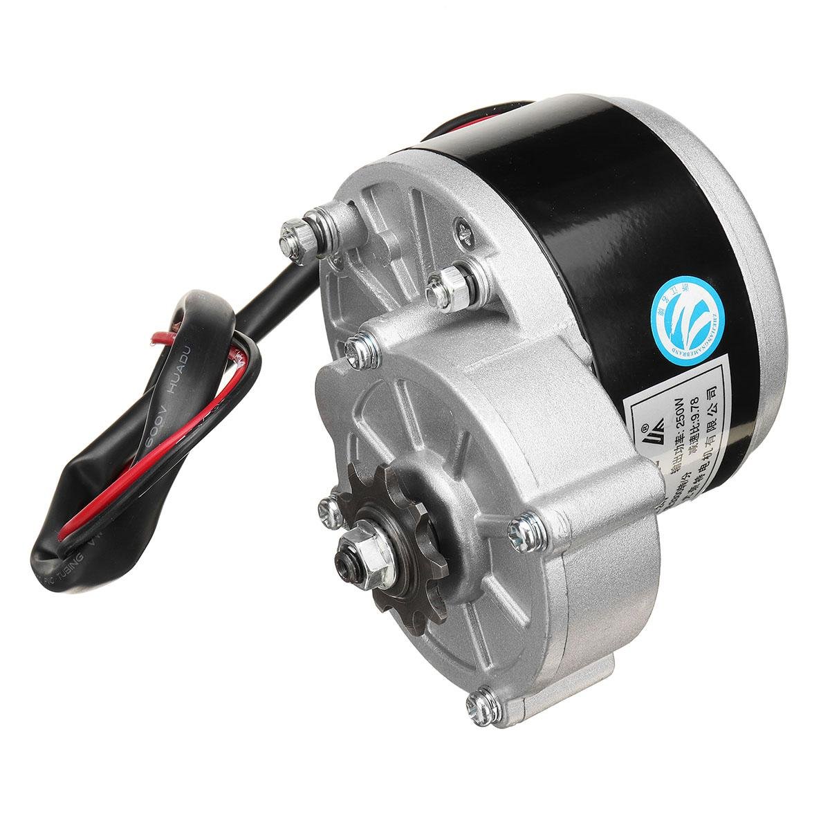 25W Single Phase E-Bicycle 24v 250w DC Geared Motor, For Conveyors
