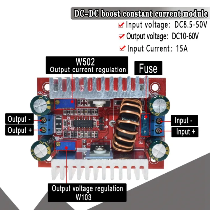  400W 15A Step-up Boost Converter Constant Current 8.5-50V to 10-60V Voltage Charger at best price online in islamabad rawalpindi lahore peshawar faisalabad karachi hyderabad quetta wah taxila Pakistan