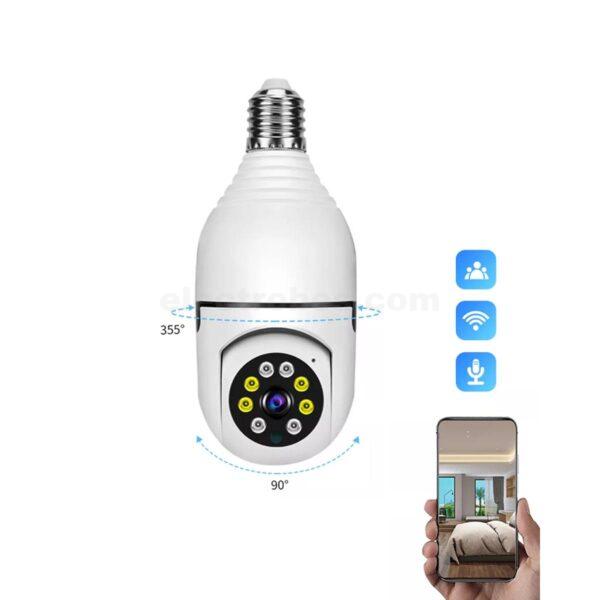 HD E27 2.4GHz V380 WiFi 1080P Night Vision Wireless 360 Degree CCTV Security Light 360 Panoramic Bulb Camera at best price online in islamabad rawalpindi lahore peshawar faisalabad karachi hyderabad quetta wah taxila Pakistan