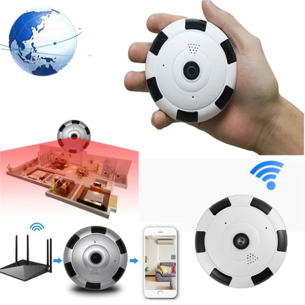 Panoramic Wireless 360 Camera 3MP V380 Pro APP CCTV Smart Home with Two Ways Audio WIFI MINI Indoor Security Camera at best price online in islamabad rawalpindi lahore peshawar faisalabad karachi hyderabad quetta wah taxila Pakistan