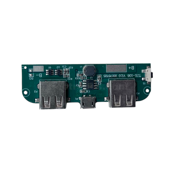 Power Bank Module Dual USB Output Type-C & Micro USB Ports