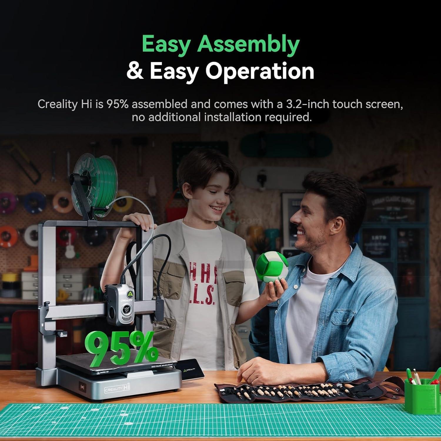 Creality Hi Combo 3D Printer, Multi Color 3D Printer with CFS, 500mms High Speed Auto-Leveling Automatic Filament Reading Clog-Free Extruder Pre-Assemble All-Metal Body 10.24×10.24×11.81inch at best price online in islamabad rawalpindi lahore peshawar faisalabad karachi hyderabad quetta wah taxila Pakistan